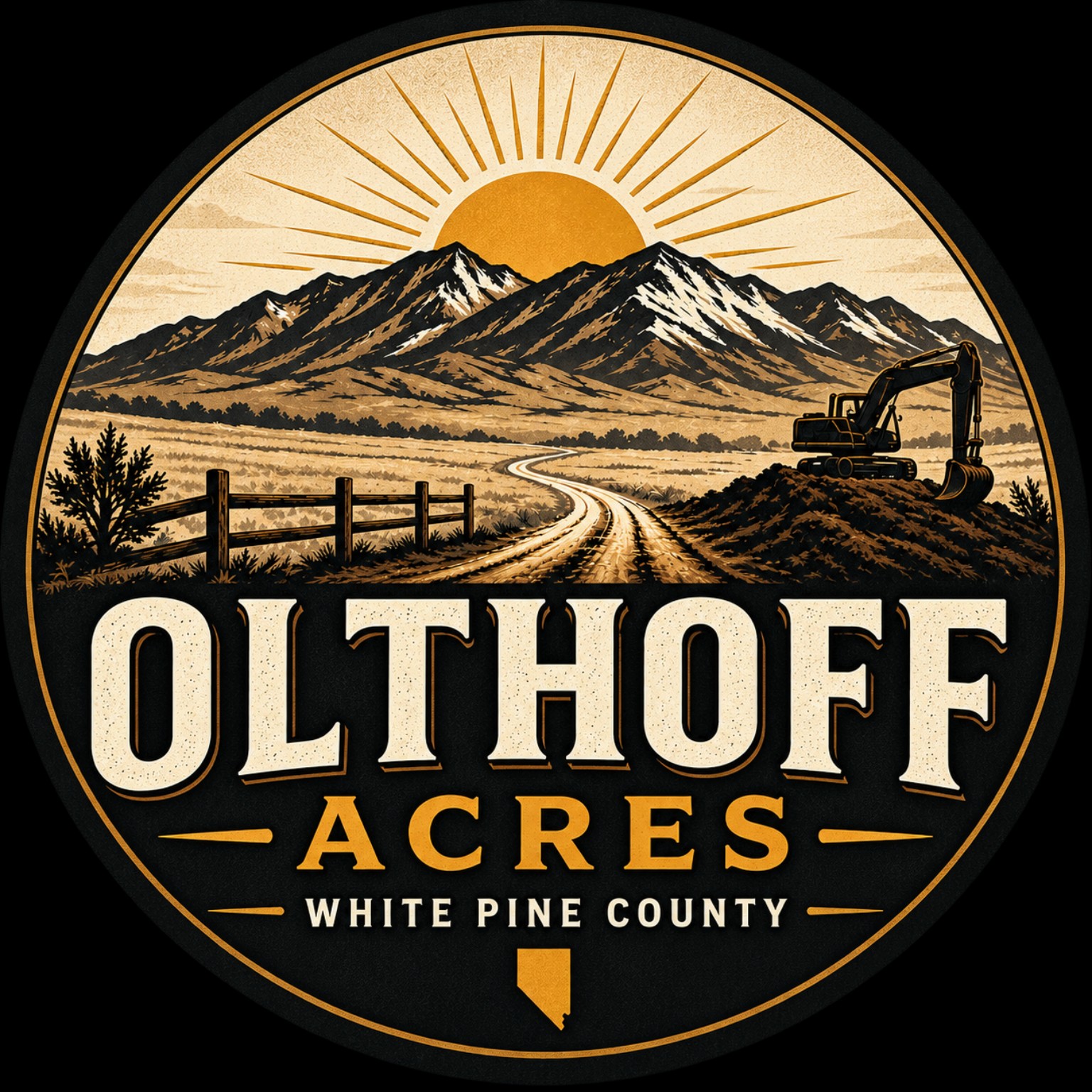 Custom printed Olthoff Acres business T-shirt